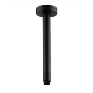 Lucid Matte Black Round Ceiling Shower Arm 600